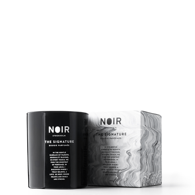 "Noir The Signature Scented Candle 240 g öppnad med förpackning"